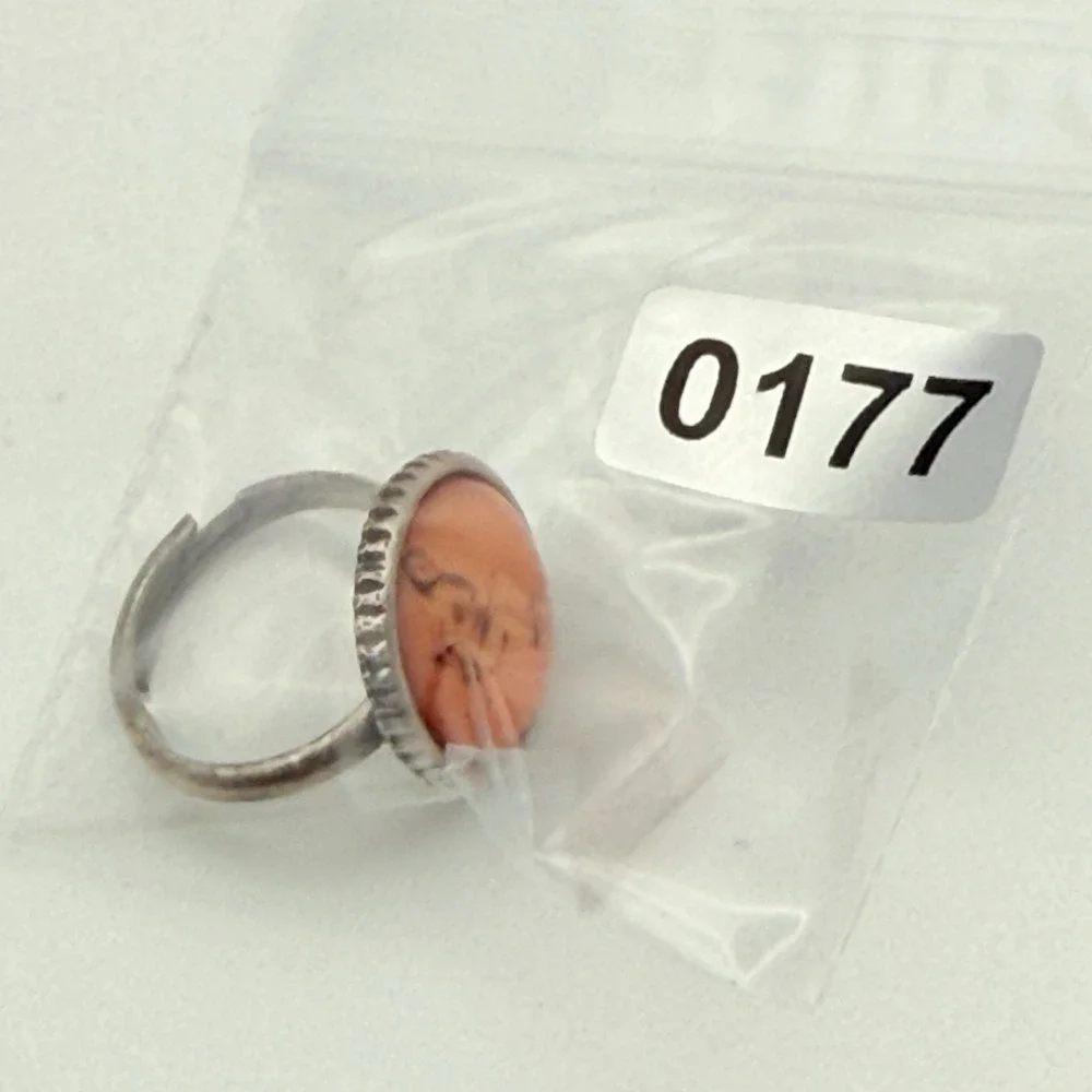Vintage Pin Up Girl Adjustable Ring Size 4 Retro Cabochon Retro Sepia